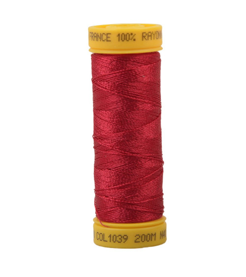 100% viscose embroidery thread spool 200m - Red C39