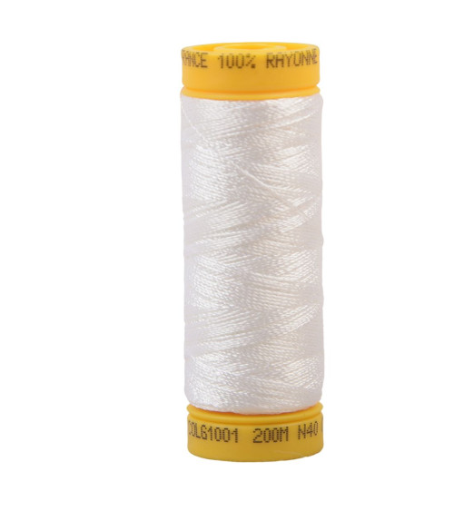 100% viscose embroidery thread spool 200m - White C1