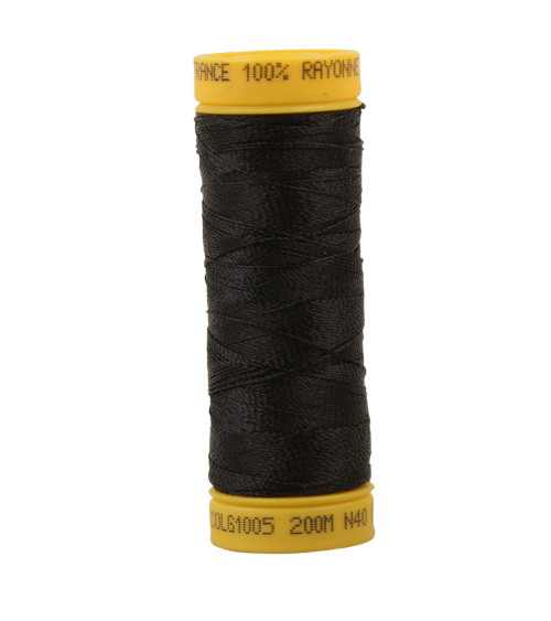 100% viscose embroidery thread spool 200m - Black C5