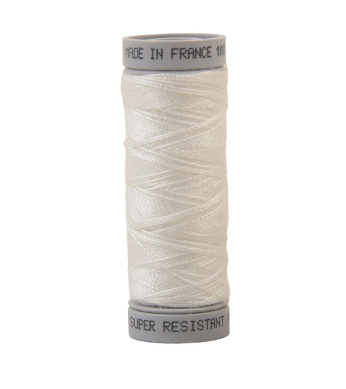 Super strong polyester thread 50m - White grege C400