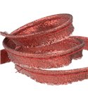 Bobine 25m Passepoil métallisé rouge 5mm