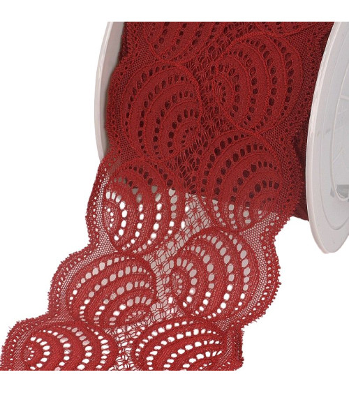 15m spool of elastic lace Red 100mm