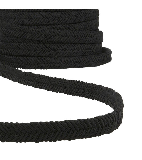 15m reel of 15mm black herringbone braid