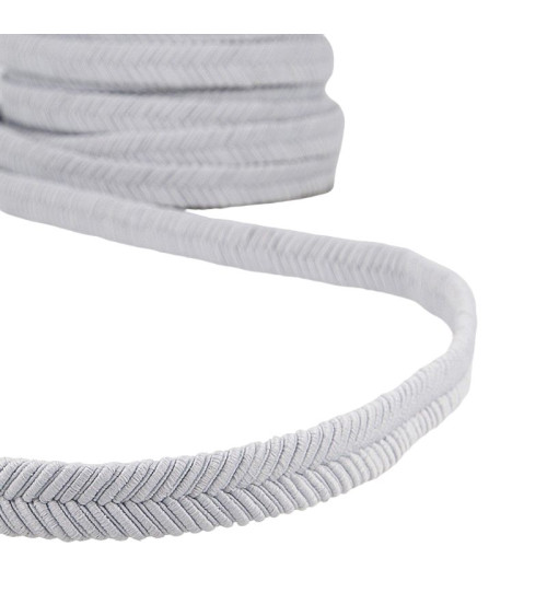 15m reel of 15mm light grey herringbone braid