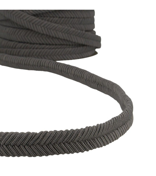 15m reel of dark grey herringbone braid 15mm