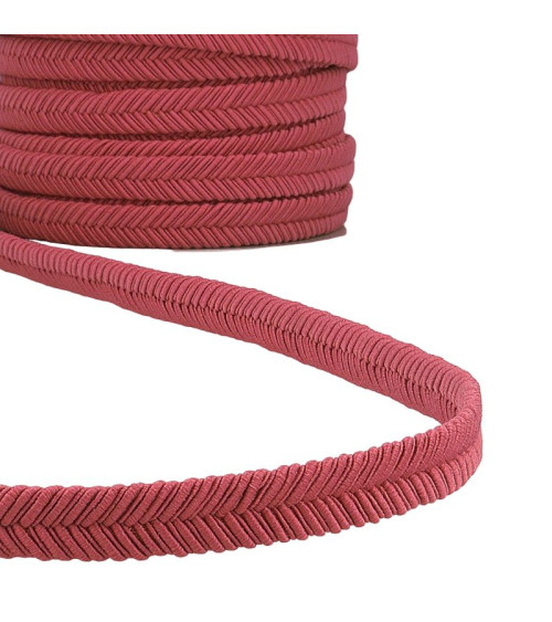 Bobina da 15m Treccia a spina di pesce Rosa Antico 15mm