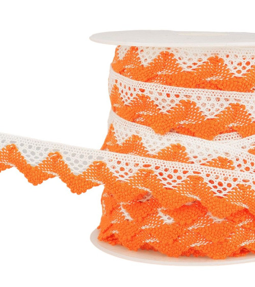 Spool 25m Lace waves White/orange 20mm