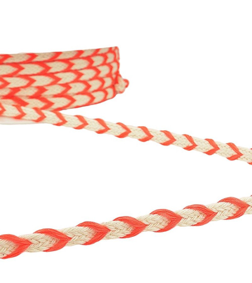 25m reel of two-tone braid 6mm fluorescent pink