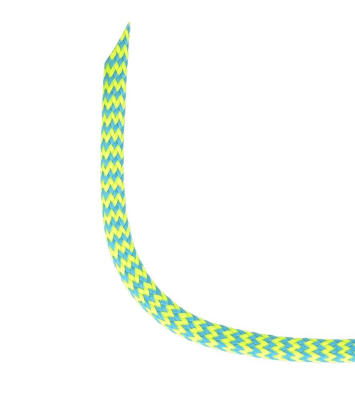 Bobina da 25 m di treccia a zigzag da 8 mm Giallo fluo/blu