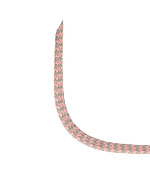 Bobina da 25 m di treccia a zigzag da 8 mm Grigio/rosa