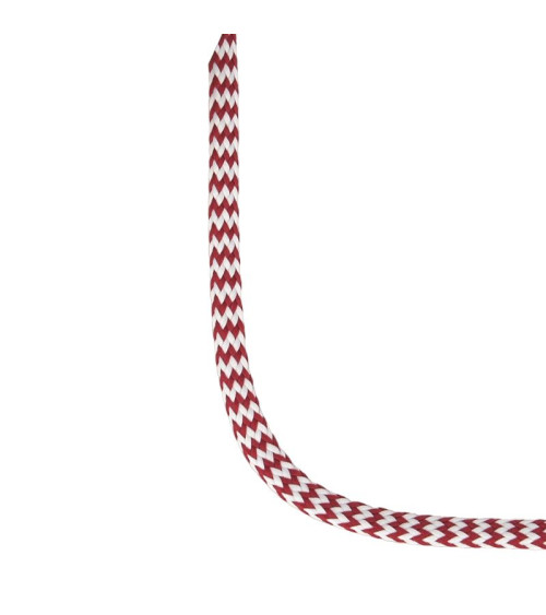 Bobina da 25 m di treccia a zigzag da 8 mm Rosso Borgogna