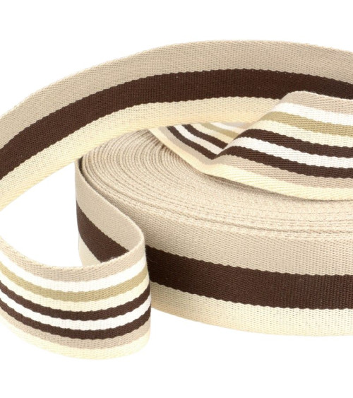 Film 20m strap double-sided strips 40mm Beige/brown