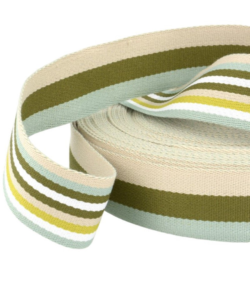 Film 20m strap double-sided strips 40mm Green/beige