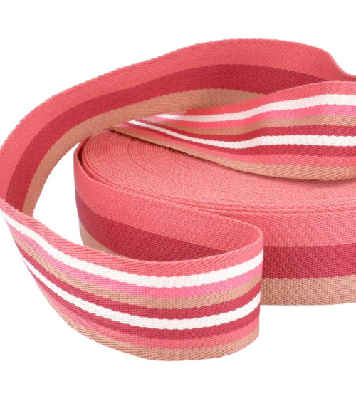 Folie 20m Gurtband doppelseitige Streifen 40mm Fuchsia