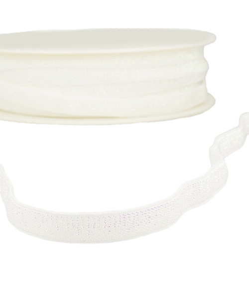 Spool 30m Elastic metal edge 10mm White