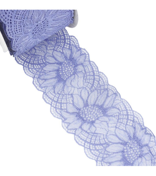 Spool 15m Elastic Lace Lavender Blue 100mm