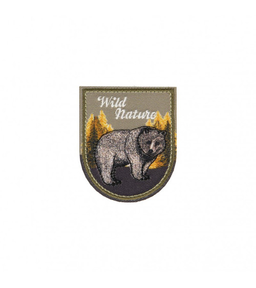 Nature Bear iron-on badge 3.5cm x 4cm