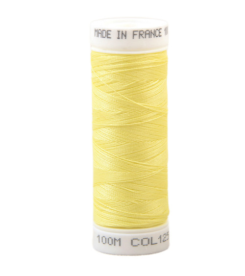 Polyester sewing thread 100m made in France - yellow 125