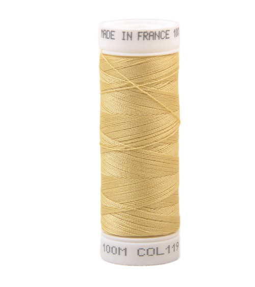 Polyester sewing thread 100m made in France - chick yellow 119