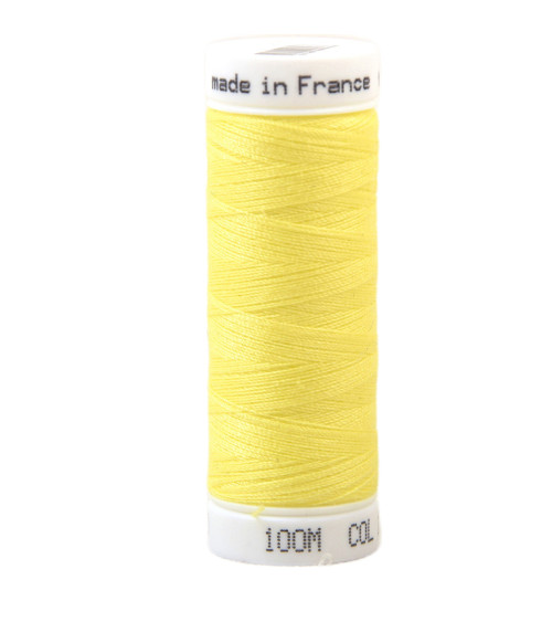 Polyester sewing thread 100m made in France - daffodil yellow 130