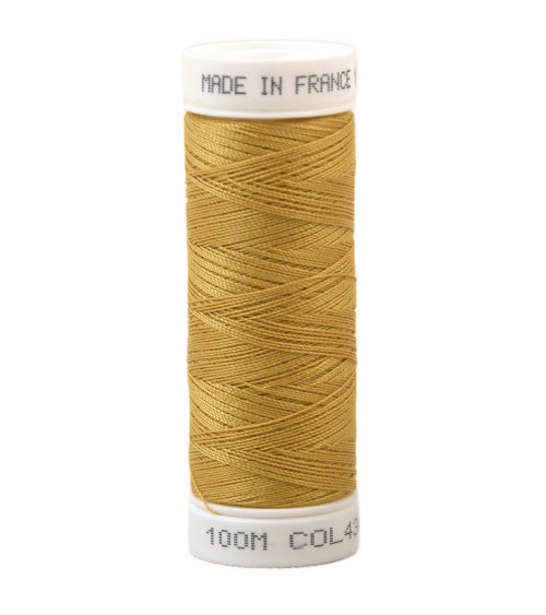 Hilo de coser de poliéster 100m fabricado en Francia - ocre claro 434