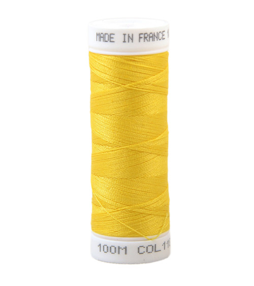 Polyester sewing thread 100m made in France - purslane yellow 118