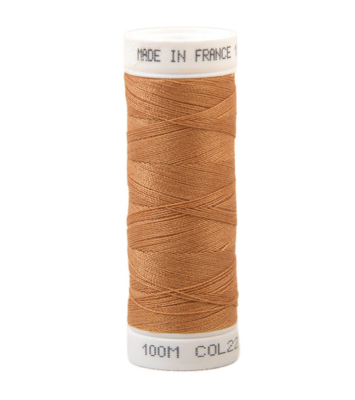 Polyester sewing thread 100m made in France - cabriole yellow 222