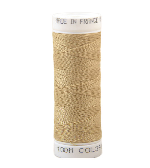 Hilo de coser de poliéster 100m fabricado en Francia - beige etoure 394