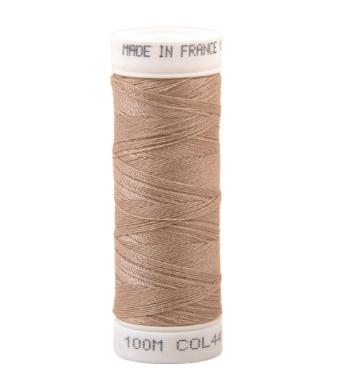 Hilo de coser de poliéster 100m fabricado en Francia - beige camel 449