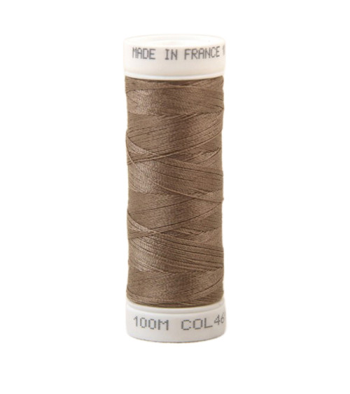 Polyester sewing thread 100m made in France - dachshund brown 461