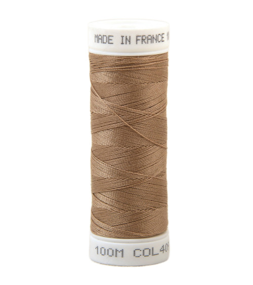 Polyester sewing thread 100m made in France - beige deer 409