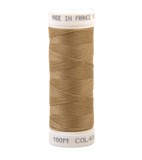 Filo da cucito in poliestere 100 m prodotto in Francia - beige 404