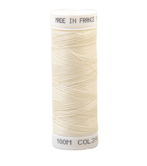 Polyester sewing thread 100m made in France - ecru 399