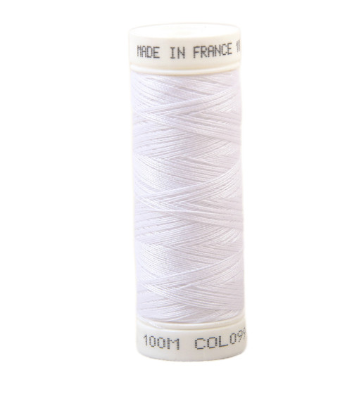 Polyester sewing thread 100m made in France - white 99