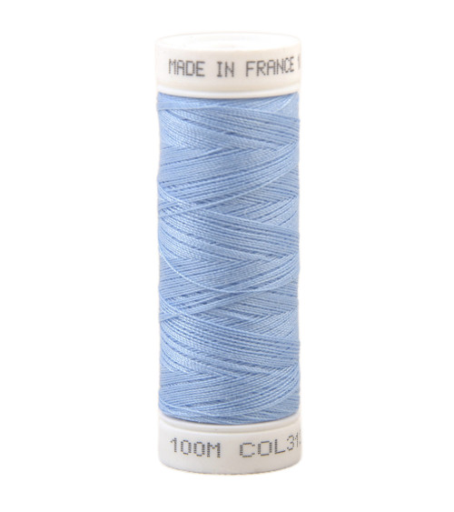 Polyester sewing thread 100m made in France - earthenware blue 313