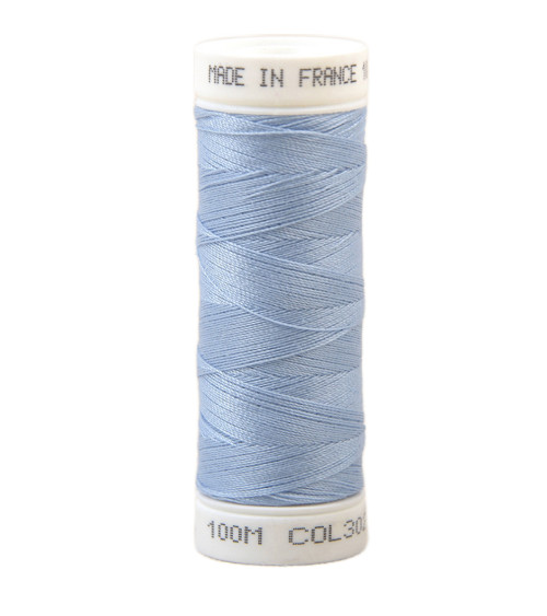 Hilo de coser de poliéster 100m fabricado en Francia - azul bebe 302