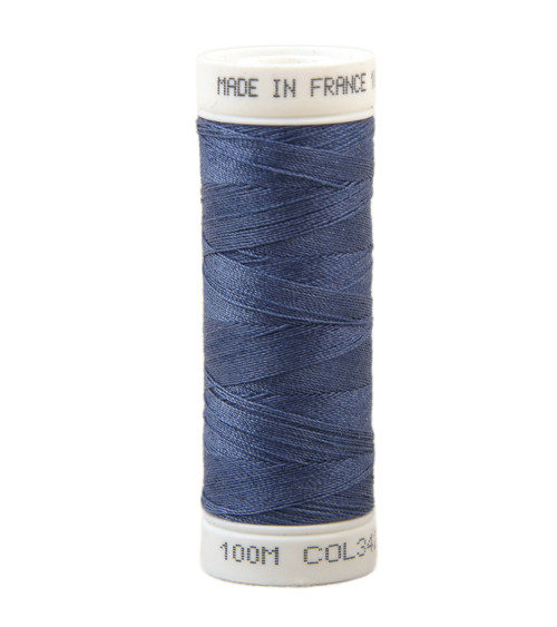 Polyester sewing thread 100m made in France - plum blue 342