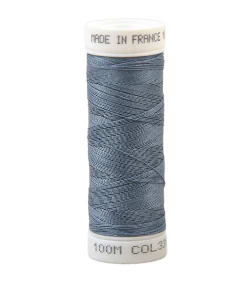 Polyester sewing thread 100m made in France - gray blue 331