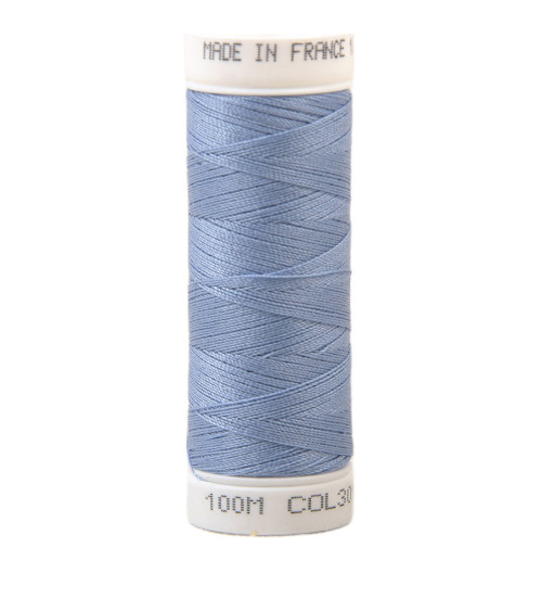 Polyester sewing thread 100m made in France - azure blue 301