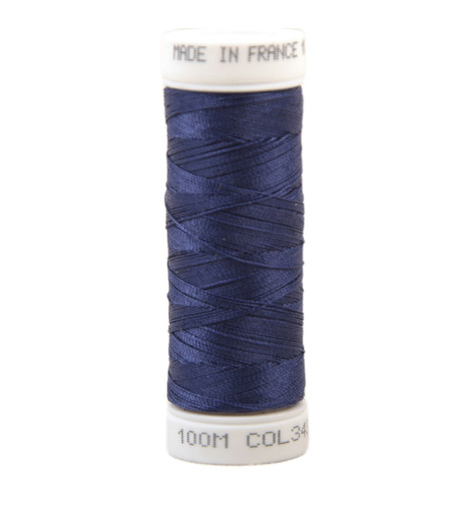 Polyester sewing thread 100m made in France - alpine blue 343