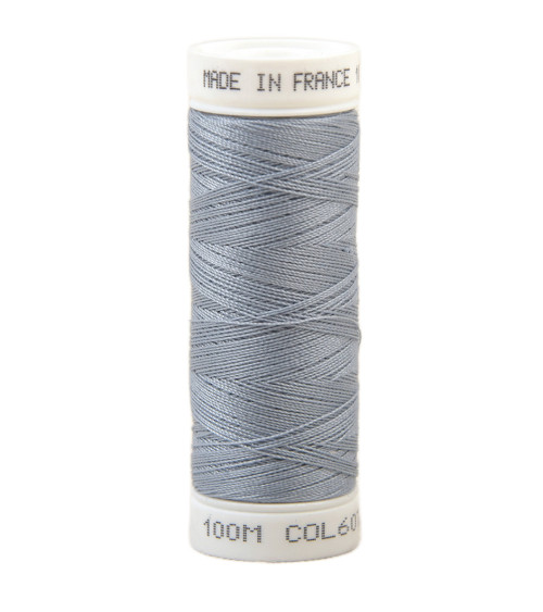 Polyester sewing thread 100m made in France - pewter blue 607