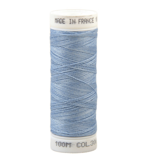 Polyester sewing thread 100m made in France - torrent blue 306