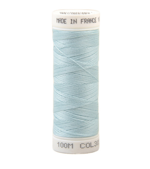 Polyester sewing thread 100m made in France - sky blue 305