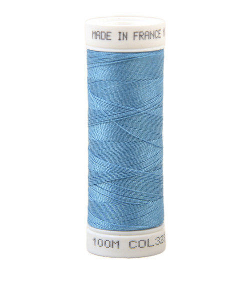 Polyester sewing thread 100m made in France - lagoon blue 323