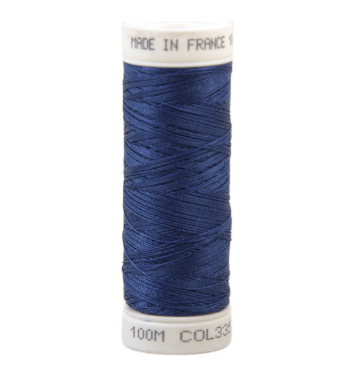 Polyester sewing thread 100m made in France - royal blue 335