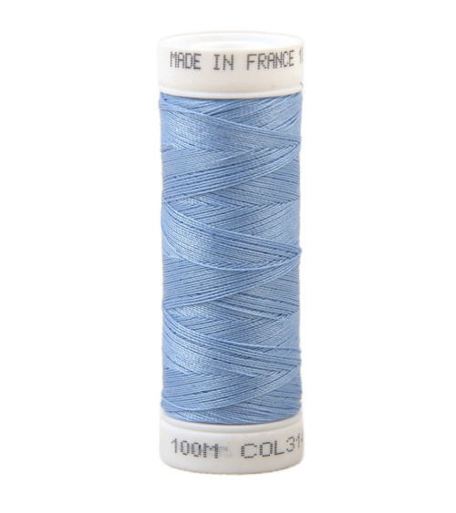 Polyester sewing thread 100m made in France - Nattier blue 314