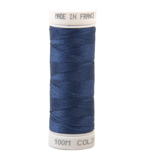 Polyester sewing thread 100m made in France - bugatti blue 317