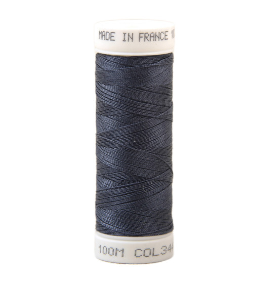 Polyester sewing thread 100m made in France - cosmic blue 344