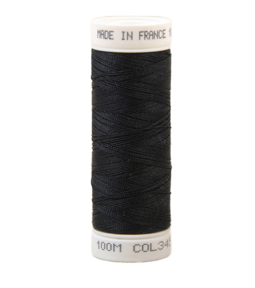 Polyester sewing thread 100m made in France - navy blue 345