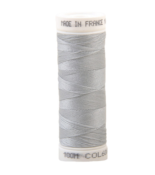 Polyester sewing thread 100m made in France - mercury gray 608